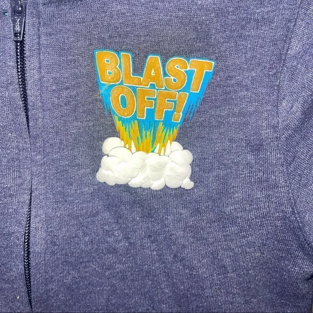 Lightning Bug Blue Hooded Jetpack Sweatshirt‎ - Kids Size 7